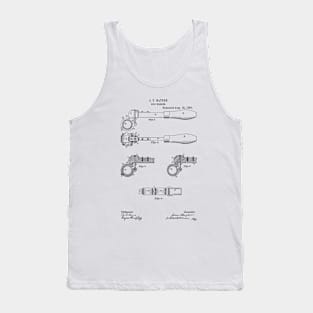 Pipe Wrench Plumbing Tool Vintage Patent Hand Drawing Tank Top